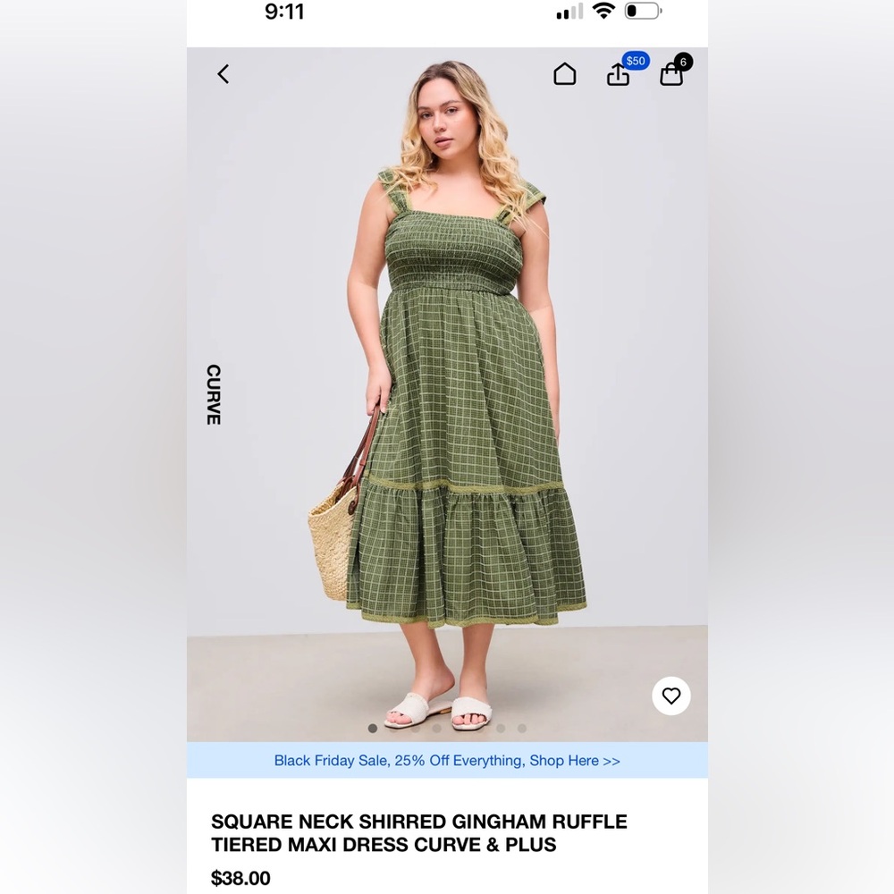 Cider gingham dress new with tags, size 0XL